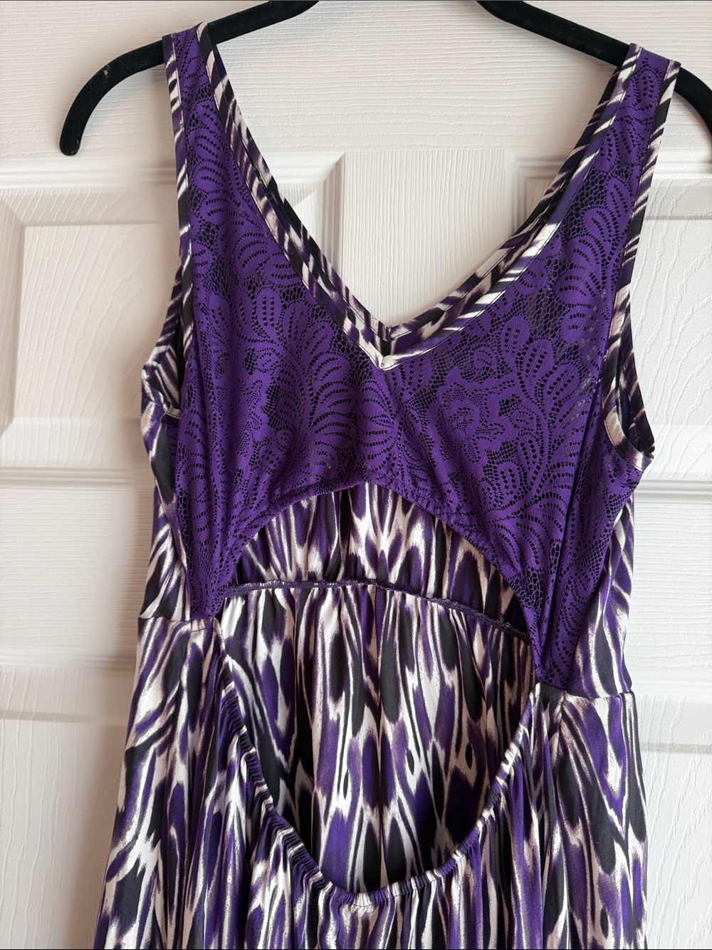 EXPRESS Purple Ikat-Print High Low Dress - Picture 5 of 5